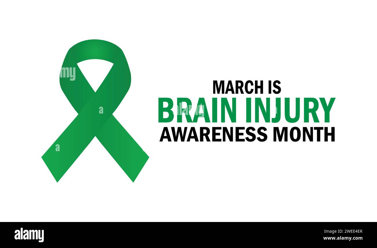 March Is Brain Injury Awareness Month Vector Illustration. Suitable for ...