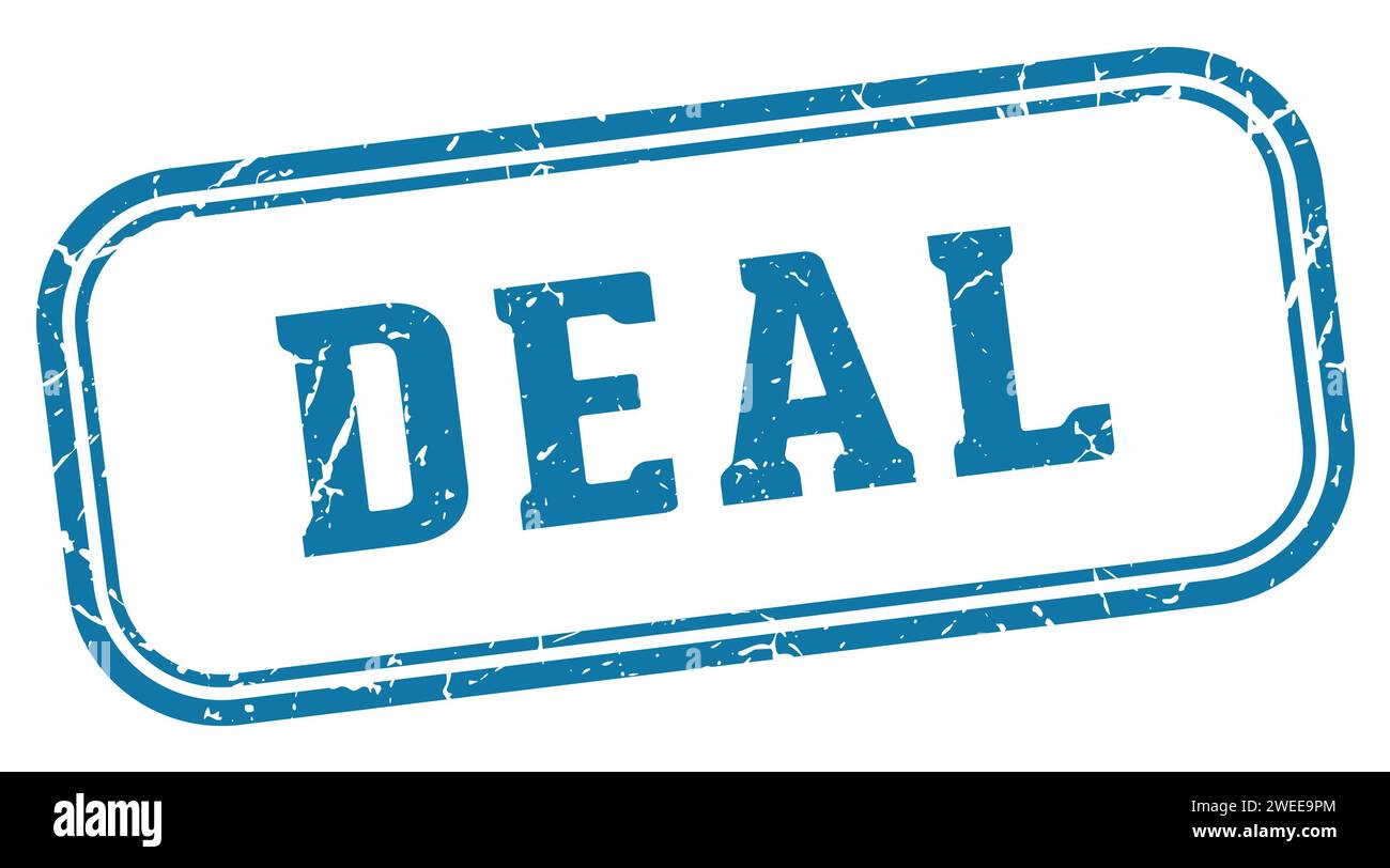 deal stamp. deal rectangular stamp isolated on white background Stock ...