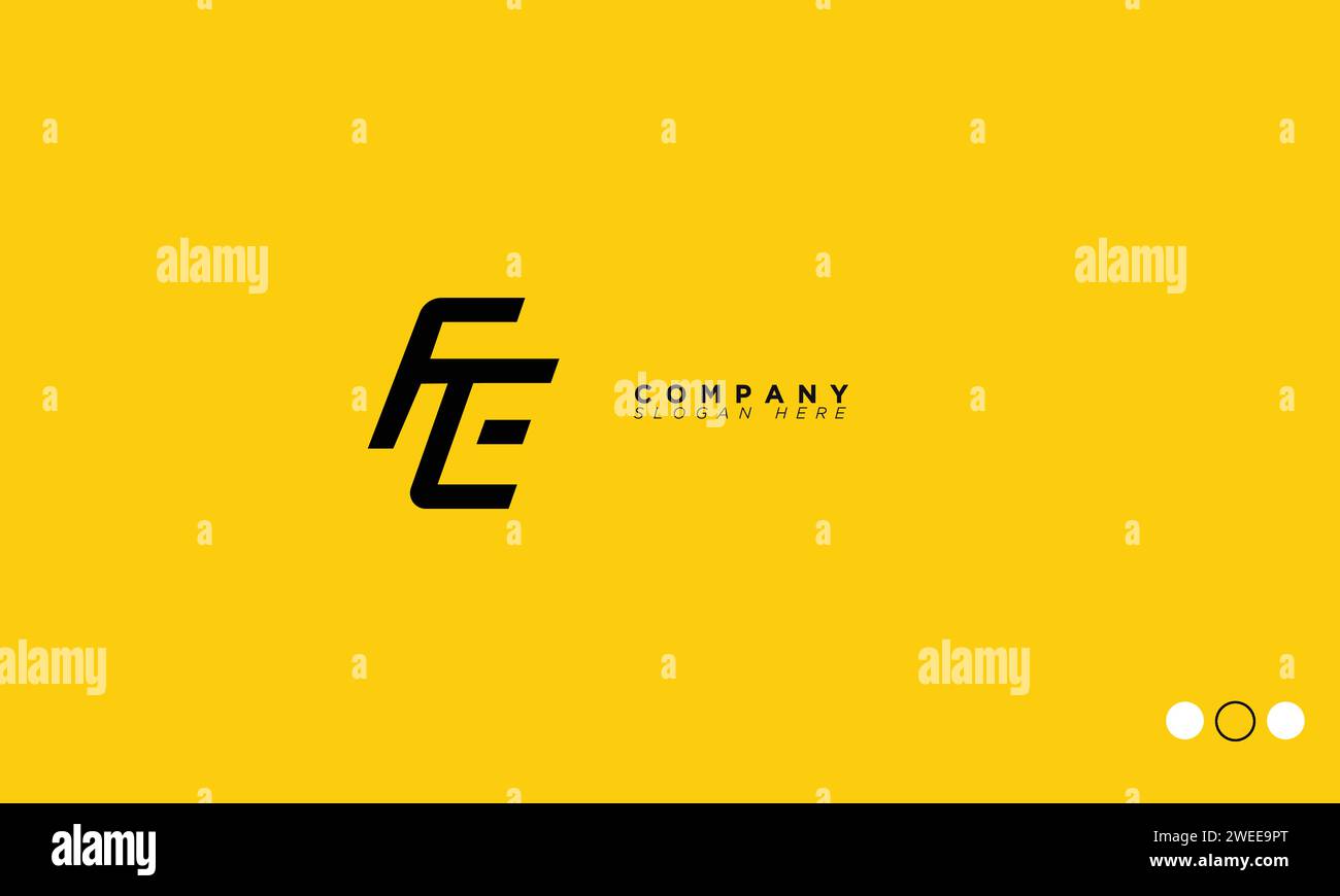 FE Alphabet letters Initials Monogram logo Stock Vector