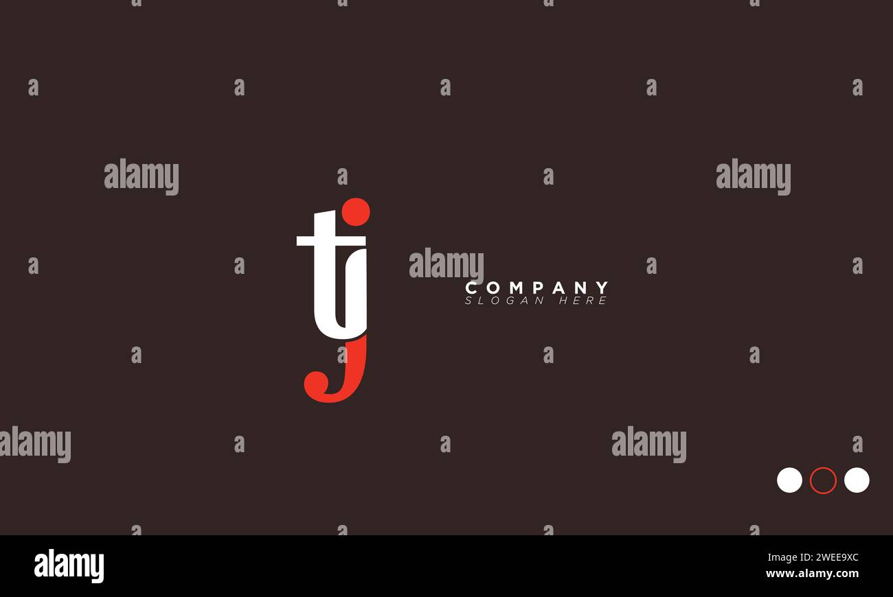 TJ Alphabet letters Initials Monogram logo Stock Vector