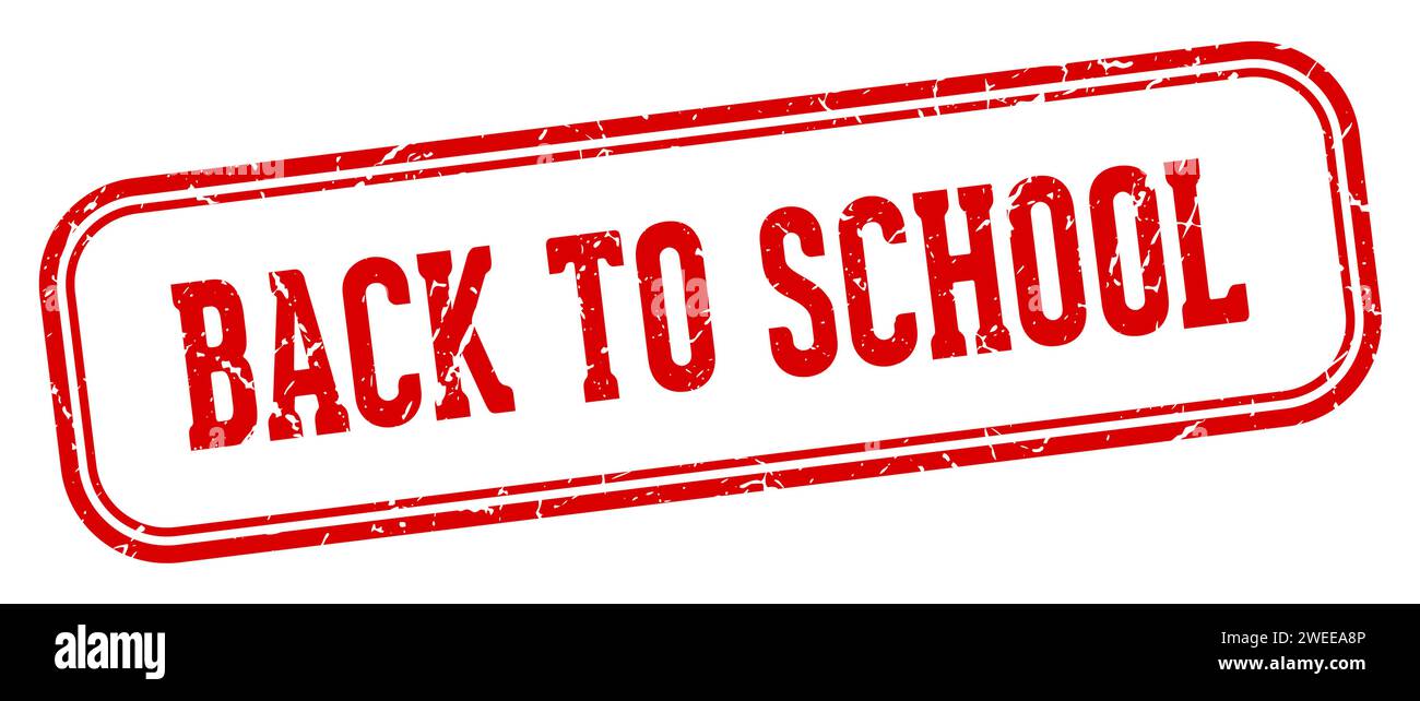 back to school stamp. back to school rectangular stamp isolated on ...