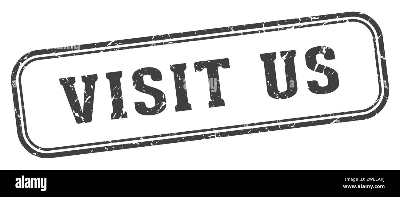 visit us stamp. visit us rectangular stamp isolated on white background