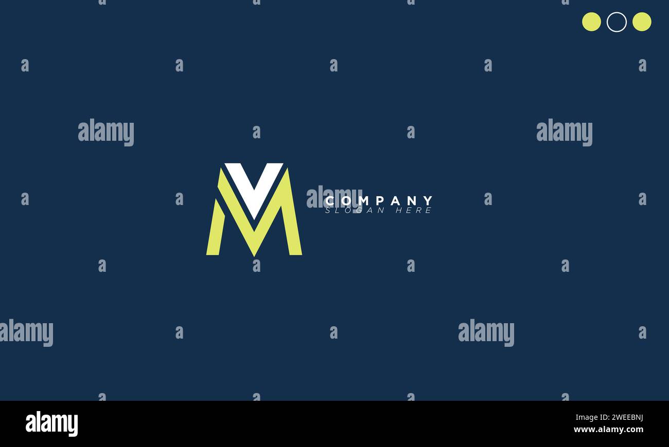 VM Alphabet letters Initials Monogram logo Stock Vector