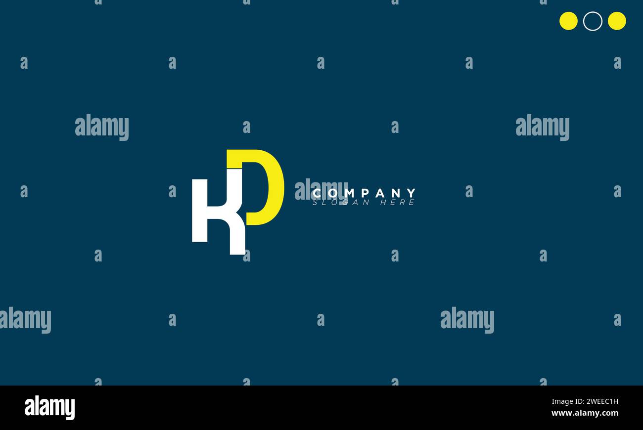 KD Alphabet letters Initials Monogram logo Stock Vector