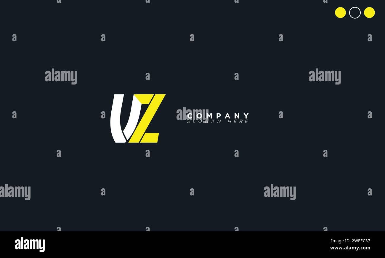 VZ Alphabet letters Initials Monogram logo Stock Vector