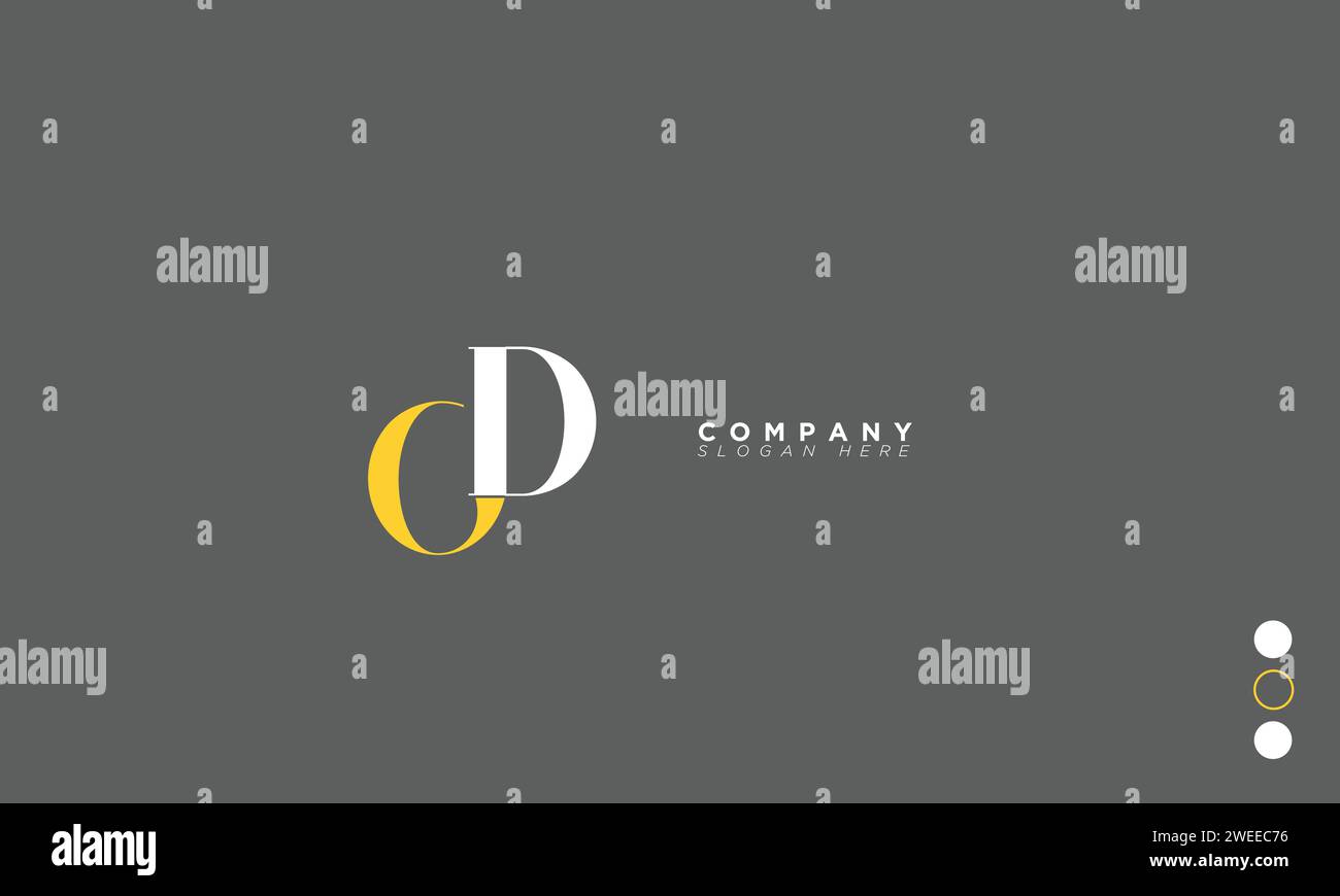 OD Alphabet letters Initials Monogram logo Stock Vector