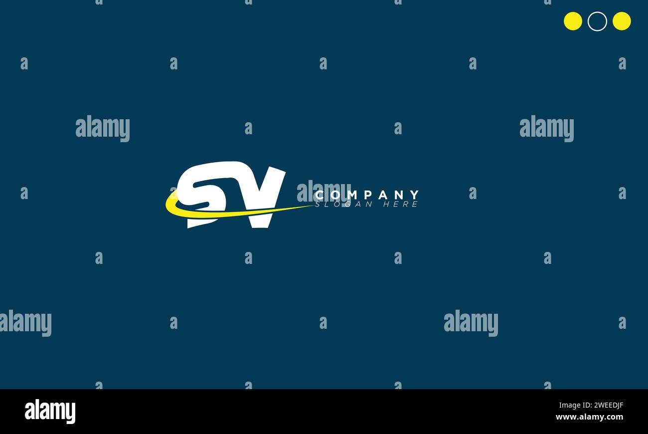 SV Alphabet letters Initials Monogram logo Stock Vector