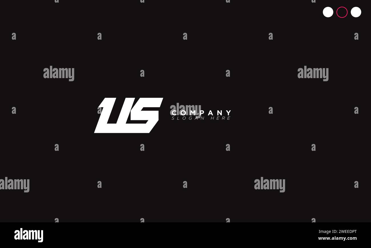 US Alphabet letters Initials Monogram logo Stock Vector