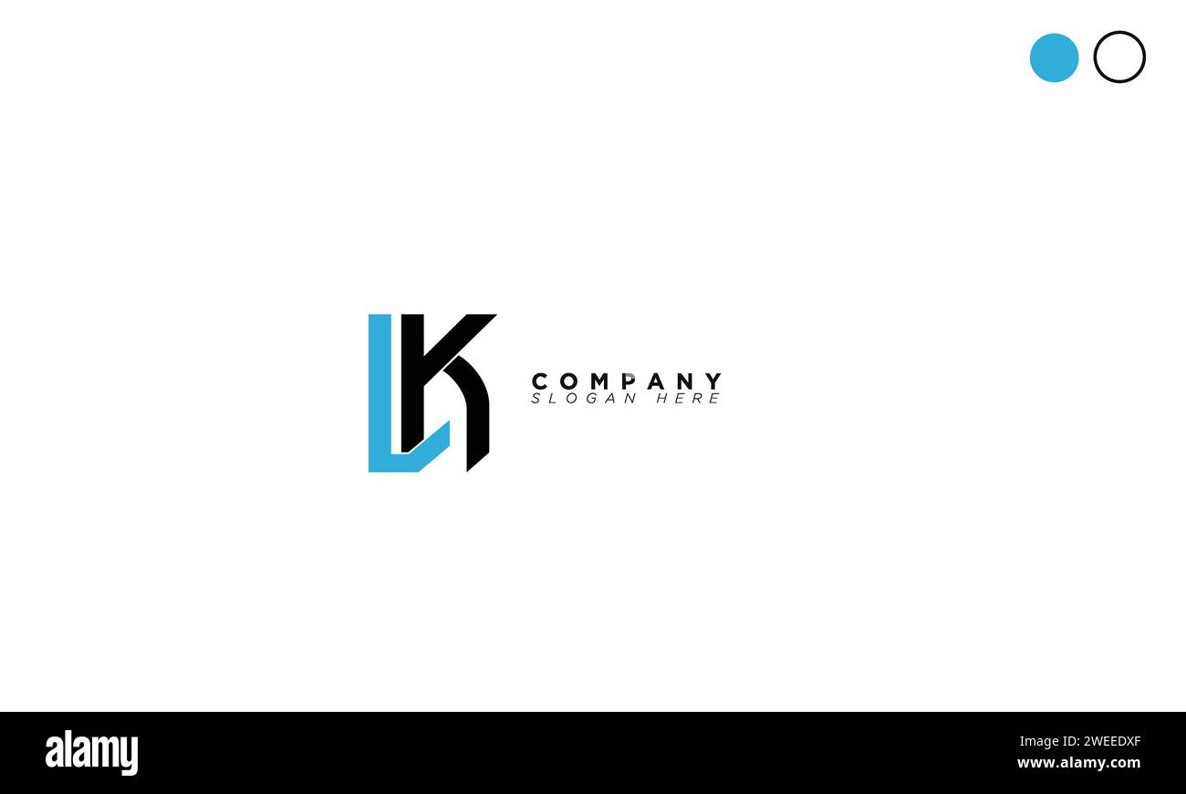 LK Alphabet letters Initials Monogram logo Stock Vector