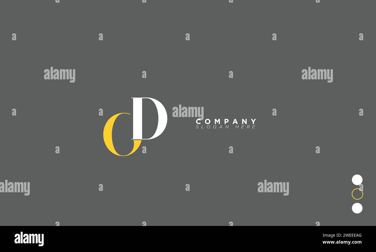 OD Alphabet letters Initials Monogram logo Stock Vector