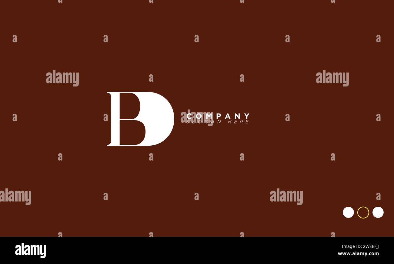 BD Alphabet letters Initials Monogram logo Stock Vector