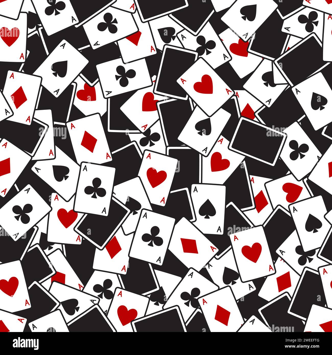 Playing cards seamless pattern, background Stock Vector