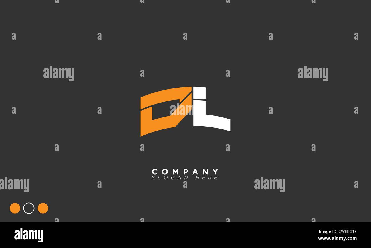 DL Alphabet letters Initials Monogram logo Stock Vector
