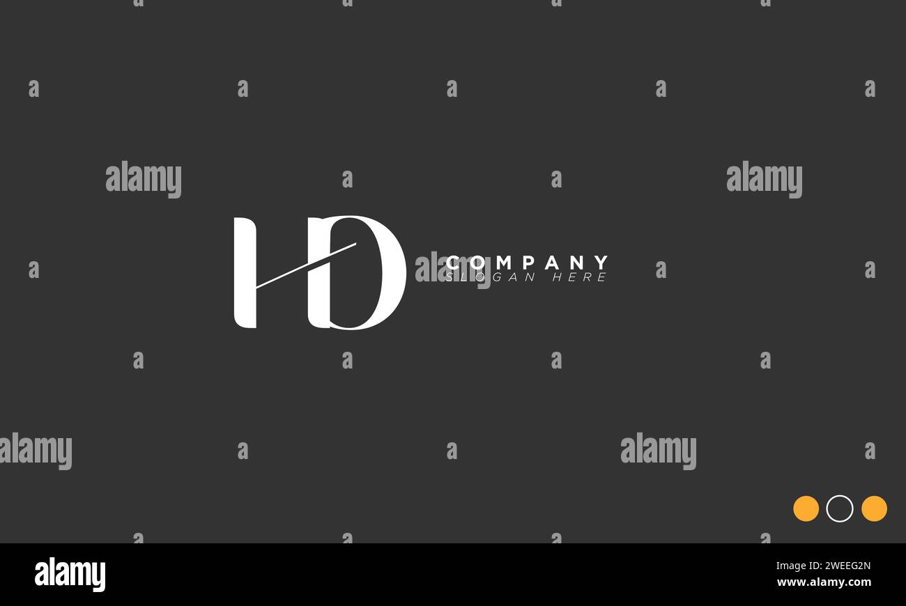HD Alphabet letters Initials Monogram logo Stock Vector