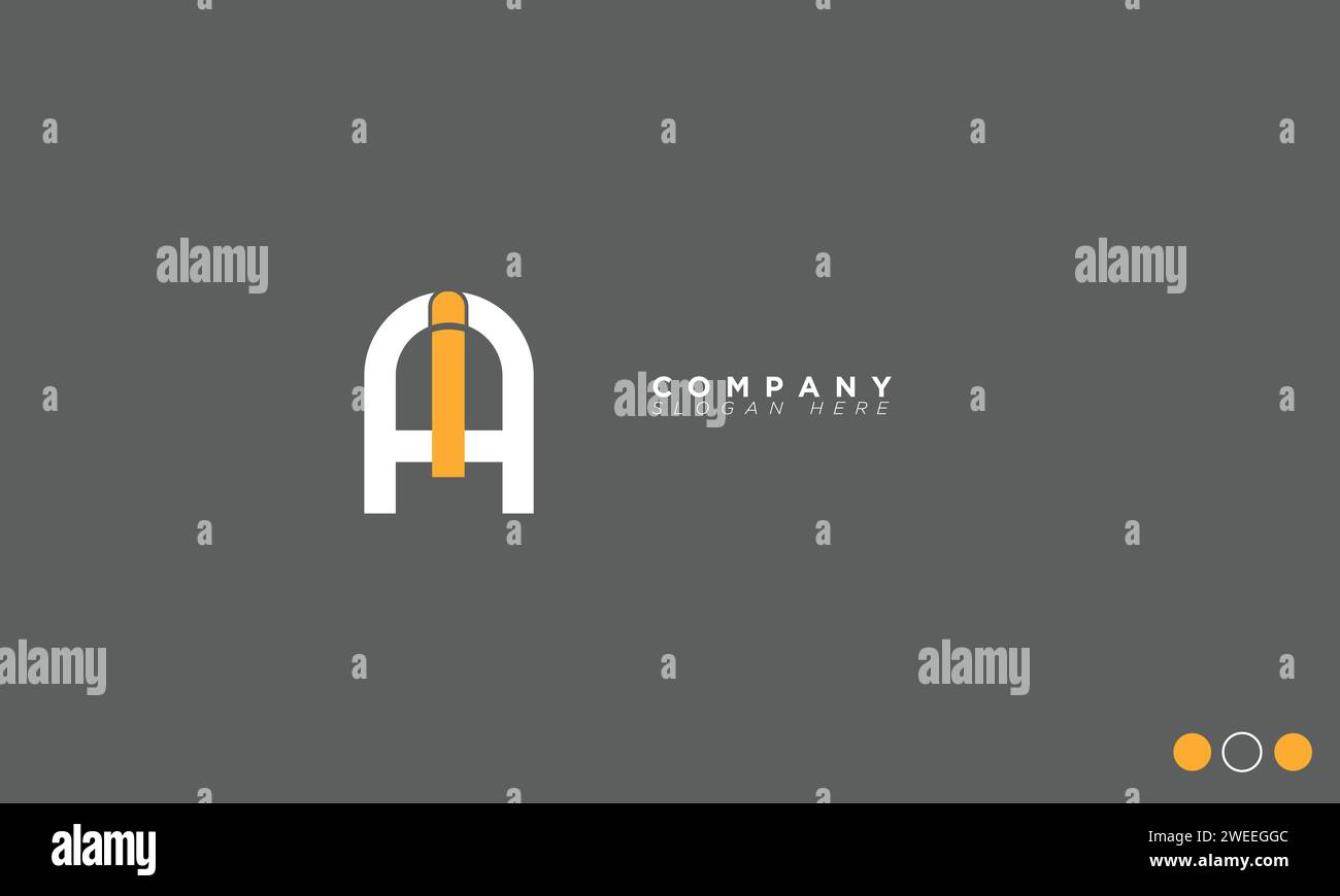AI Alphabet letters Initials Monogram logo Stock Vector