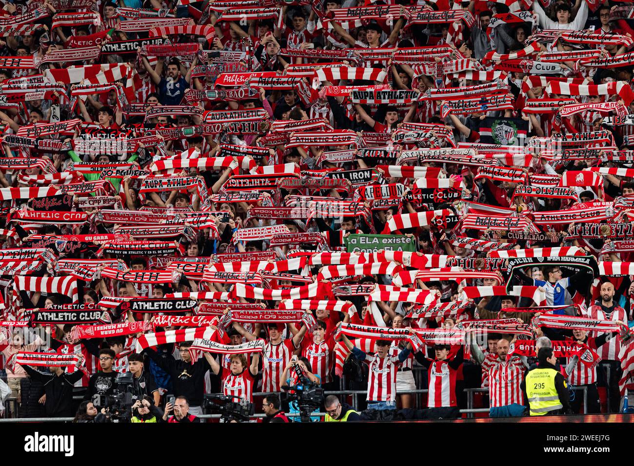 Copa del Rey Quarter Final match between Athletic Club and FC Barcelona at San Mames Stadium on January 24, 2024 in Bilbao, Spain. Photo by Victor Fraile / Power Sport Images Stock Photo
