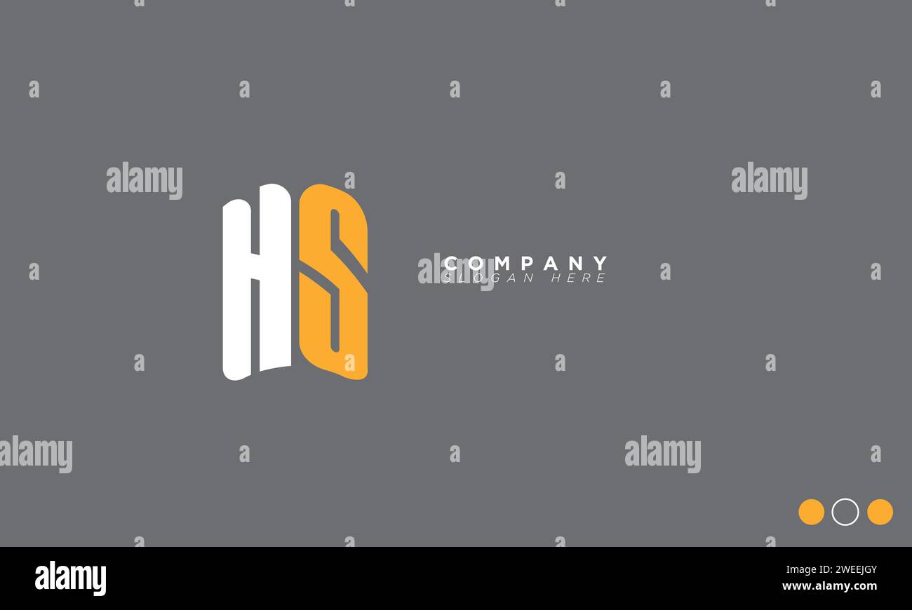 HS Alphabet letters Initials Monogram logo Stock Vector