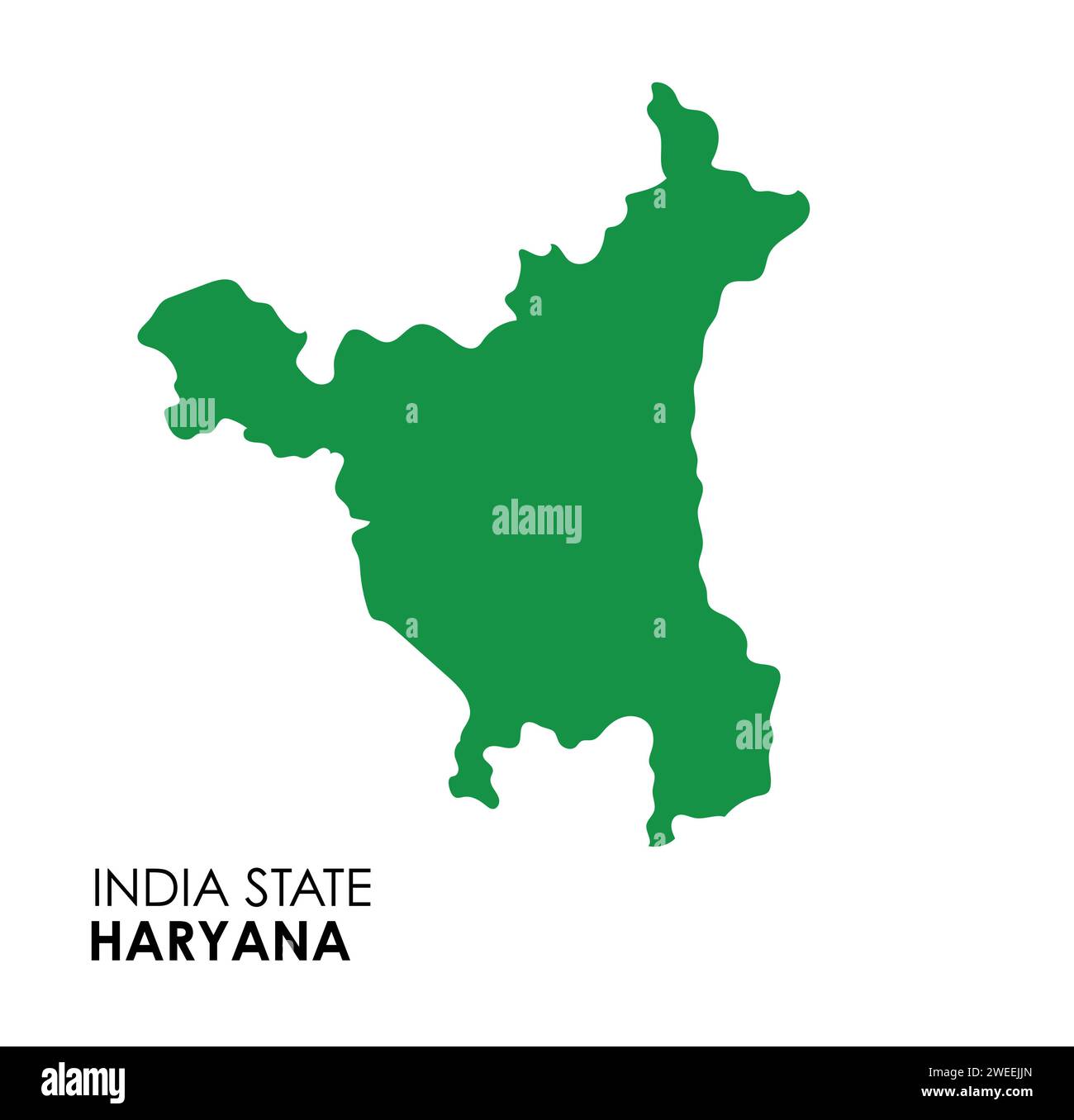 Haryana map of Indian state. Haryana map vector illustration. Haryana