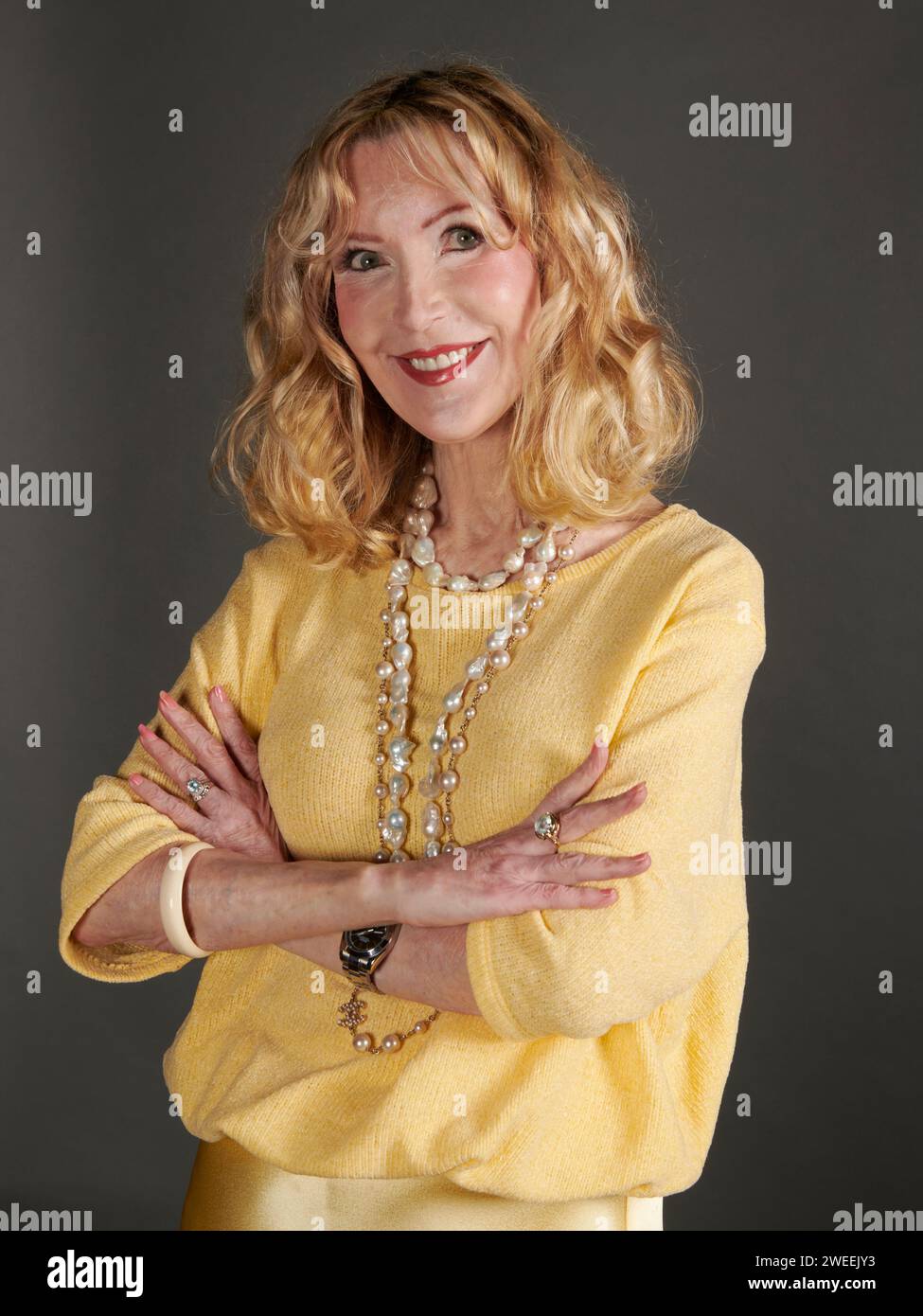 Basia Briggs at The Oldie Literary Lunch 23-01-24 Stock Photo