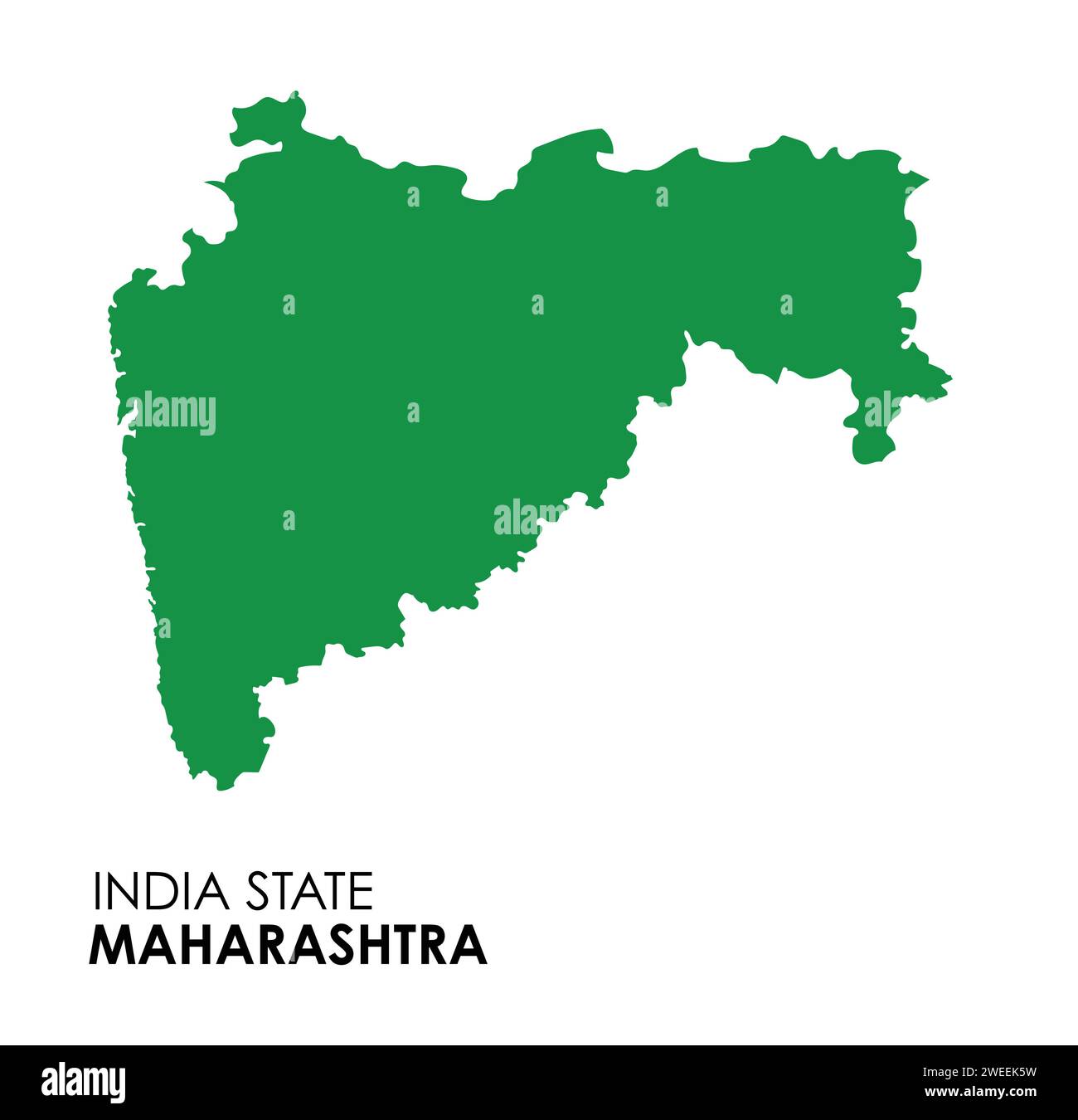 Maharashtra map of Indian state. Maharashtra map vector illustration
