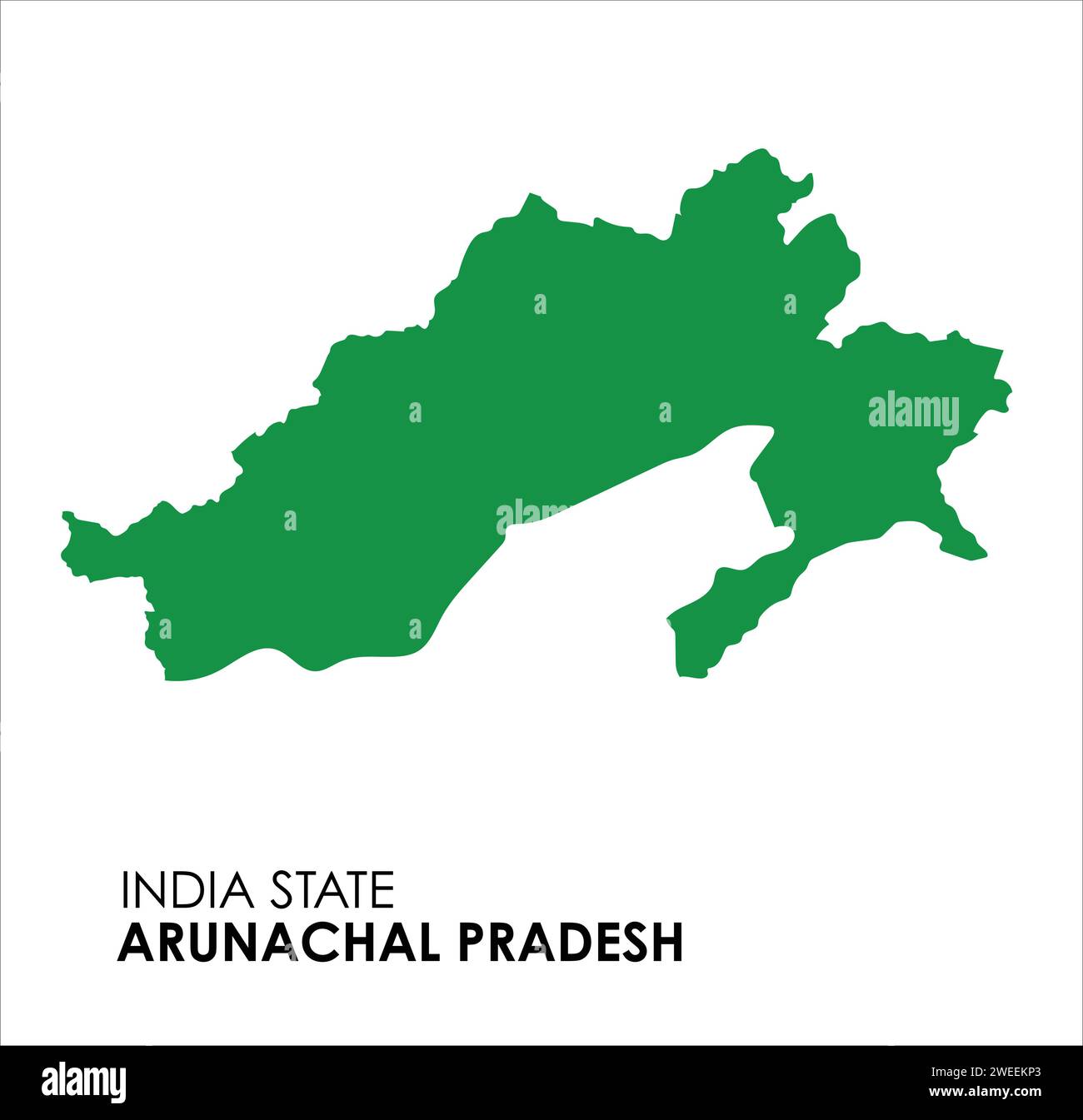 Arunachal Pradesh map of Indian state. Arunachal Pradesh map illustration Stock Vector Image