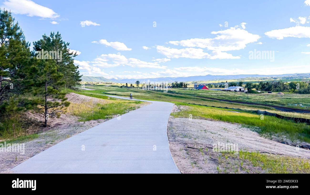 Scenic Bike Ride in Colorado Suburban Open Space Stock Photo - Alamy