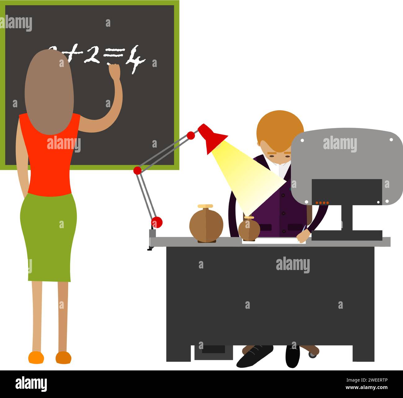 Archeologist scientists calculating age of artifacts fossils vector ...