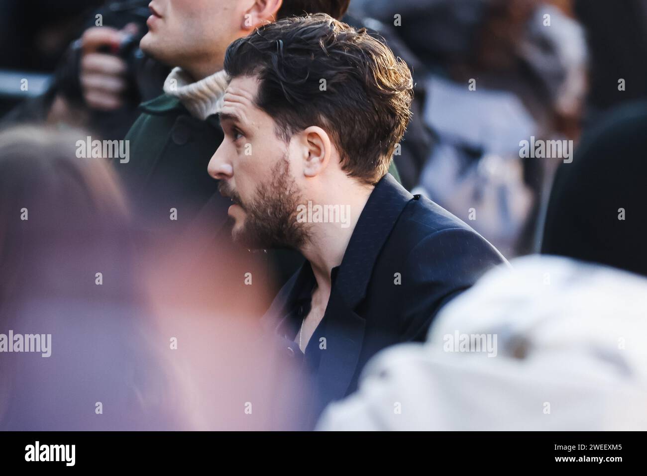 Milan, Italy. 13th Jan, 2025. Kit Harington is attending the Fendi