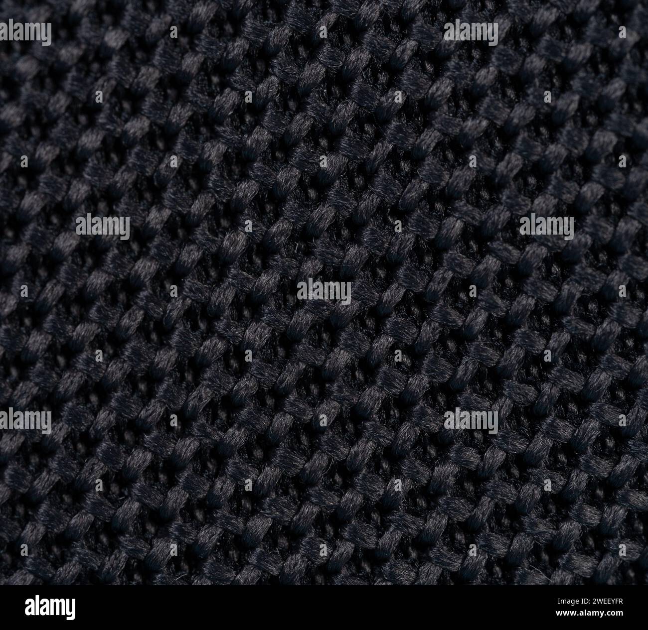 Dark braid knit craft background macro clsoe up view Stock Photo
