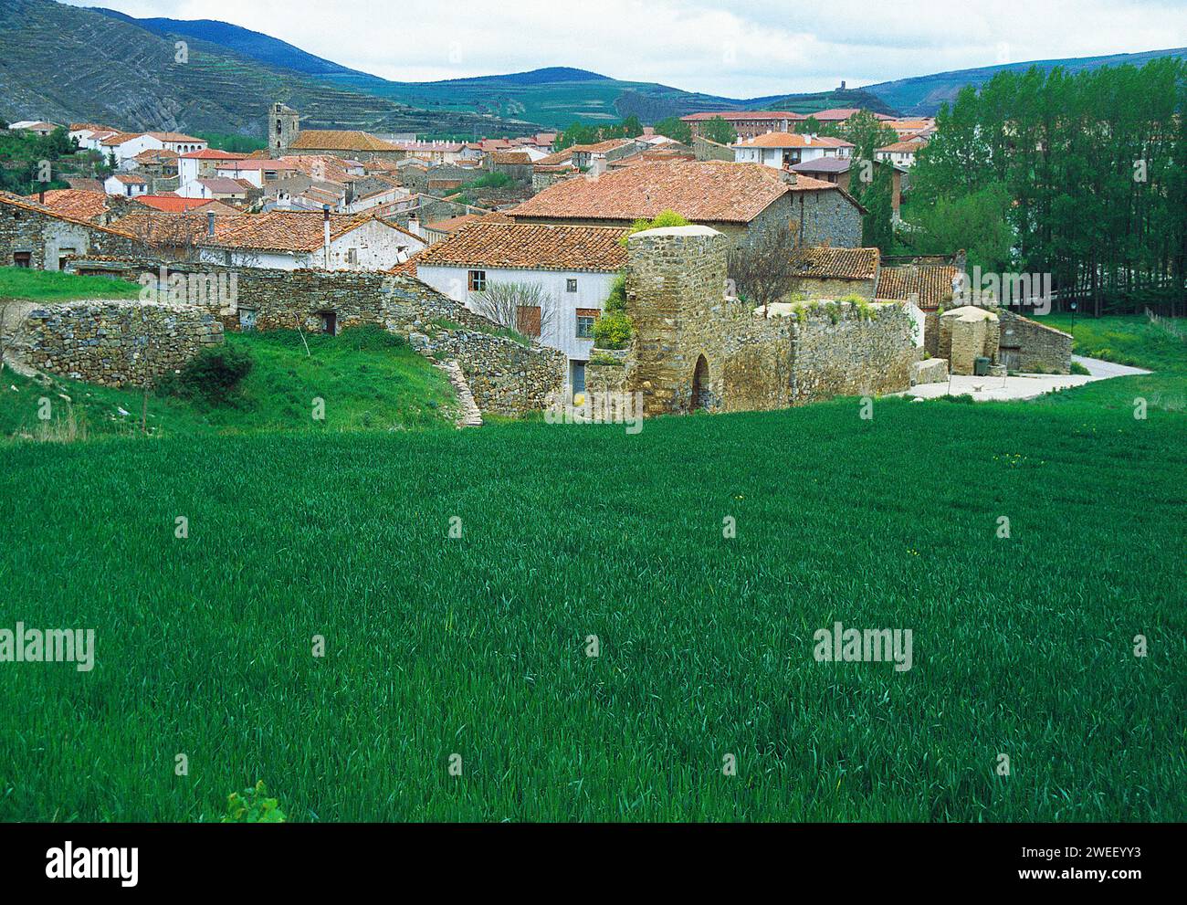 Overview. San Pedro Manrique, Soria province, Castilla Leon, Spain. Stock Photo