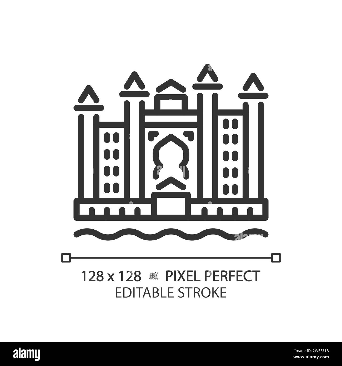 dubai-resort-complex-linear-icon-stock-vector-image-art-alamy