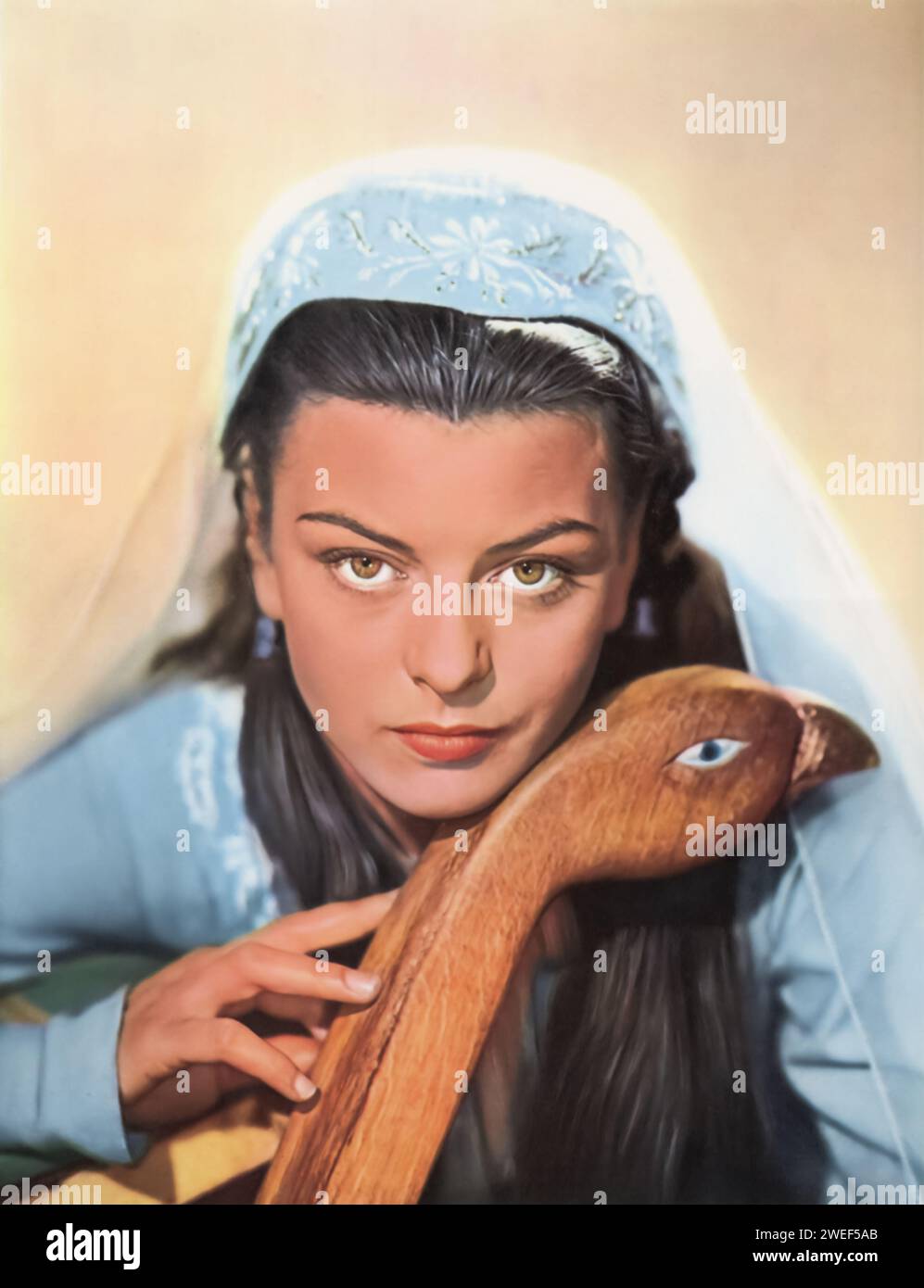 Portrait of Joan Rice in her role as Maid Marion in 'Robin Hood' (1952), a cinematic rendition of the classic English folklore. In the film, Rice's Marion is not just Robin Hood's love interest, but also a key ally in his brave rebellion against the tyranny of the Sheriff of Nottingham in medieval England. Stock Photo