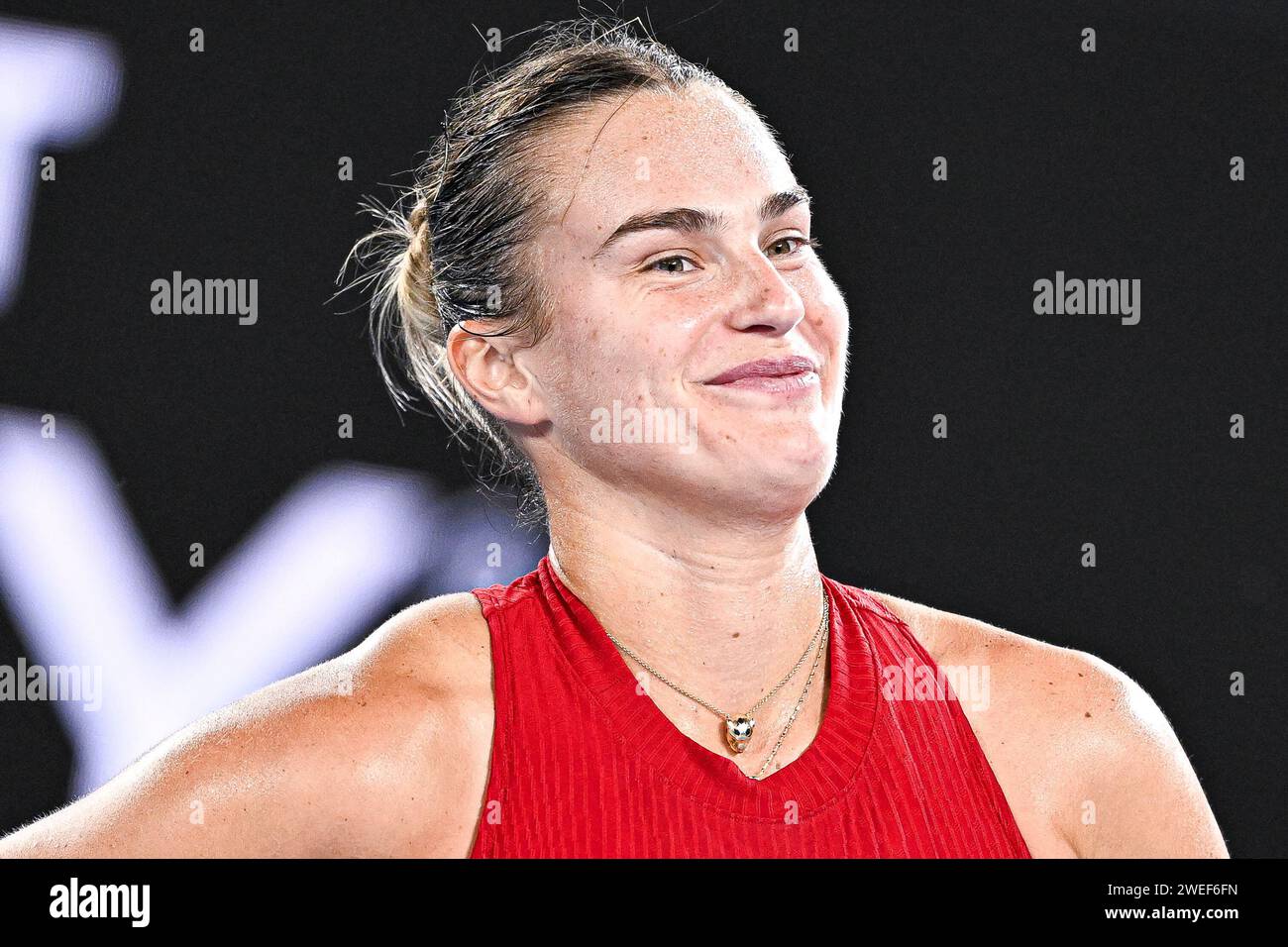 Paris, France. 23rd Jan, 2024. Aryna Sabalenka during the Australian