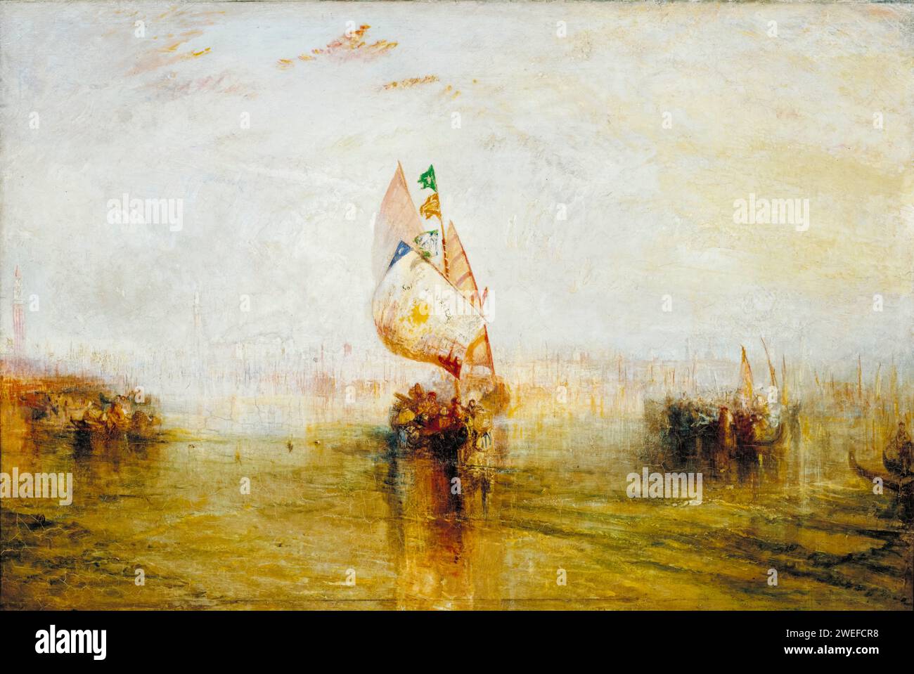 JMW Turner, The Sun of Venice Going to Sea, painting in oil on canvas, 1843 Stock Photo