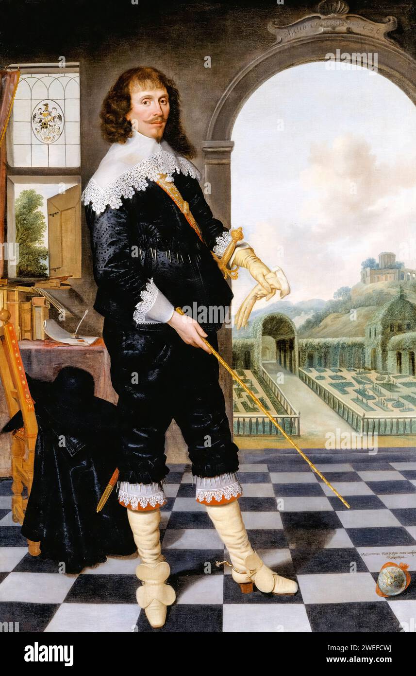 William Style of Langley (c.16001679), Barrister, portrait painting in