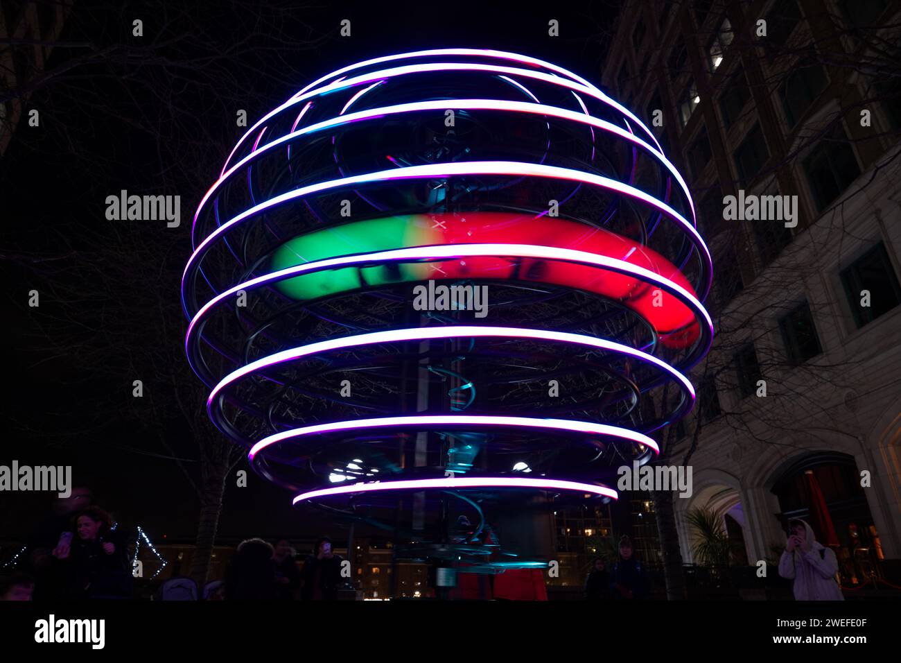 Marbles art installation by Gertjan Adema at Canary Wharf Winter Lights ...