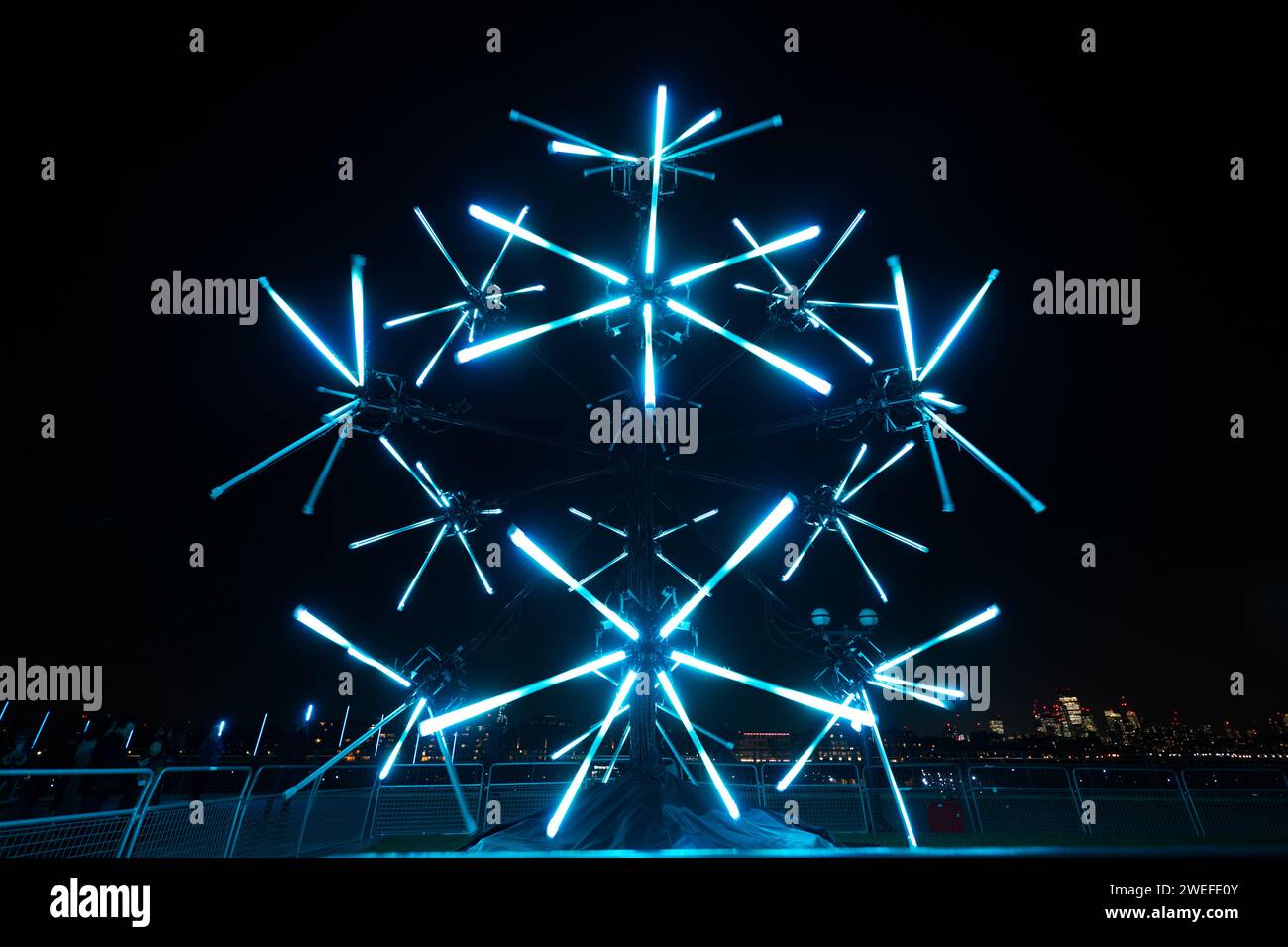 Neuron art installation by Juan Fuentes at Canary Wharf Winter Lights