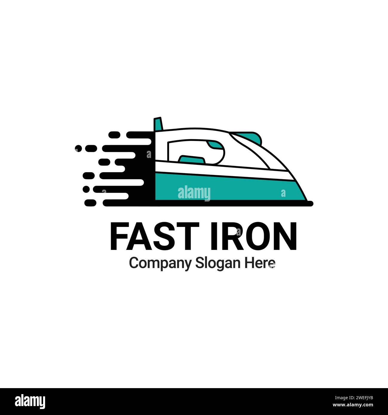 Fast Iron Modern Logo Design For Dry Cleaners Stock Vector Image & Art