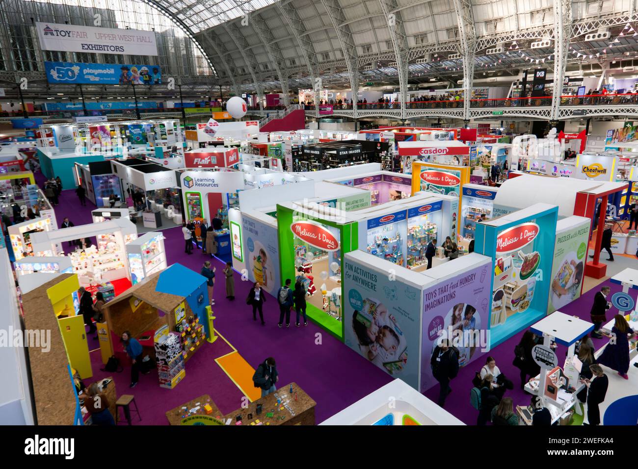 General wide-angle view of part of the 70th Anniversary Toy Fair at ...