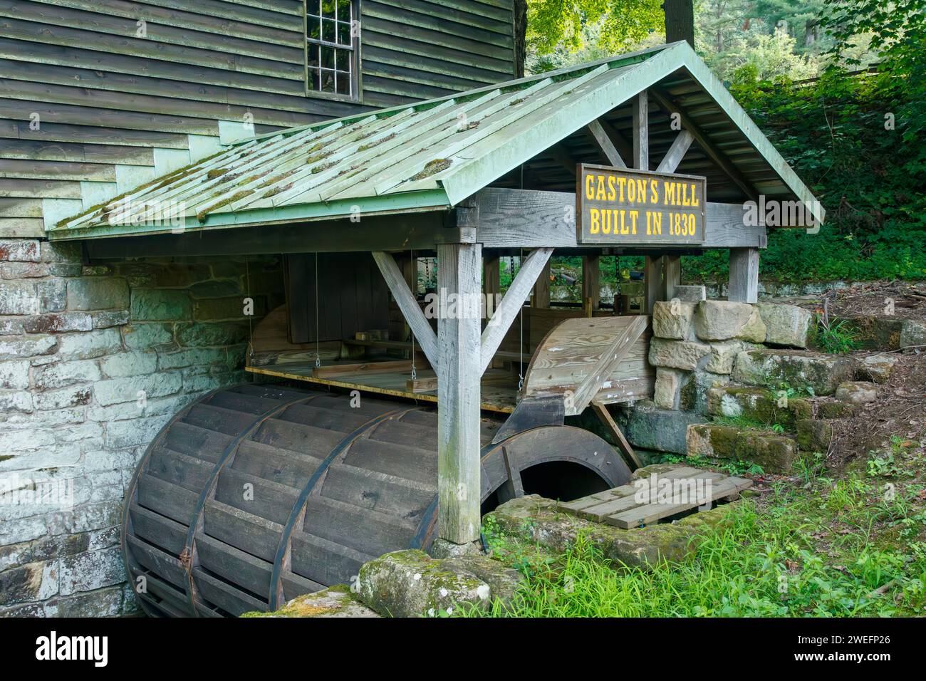 Gaston's Mill. Gaston's Mill and Pioneer Village at Beaver Creek State Park, East Liverpool, Ohio, USA. Stock Photo