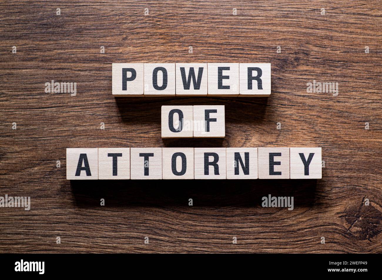 Attorney Word Power of attorney - word concept on building blocks, text Stock Photo ...