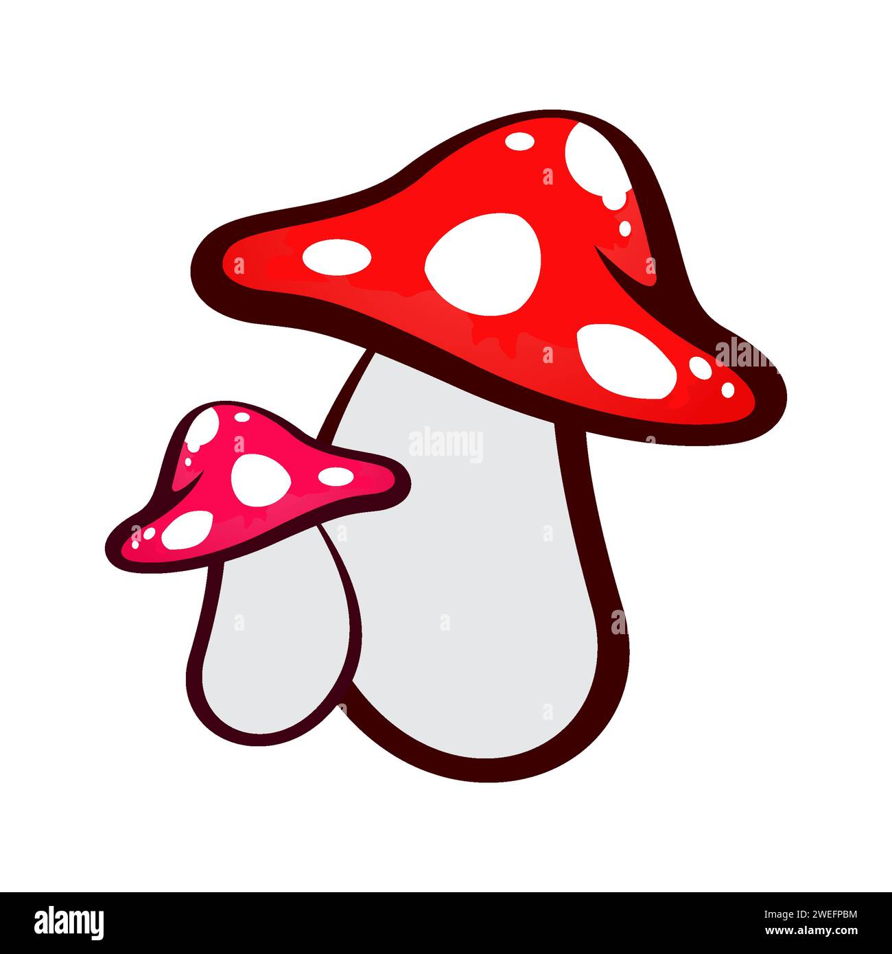 Cartoon Mushroom Icon Vector Illustration Stock Vector