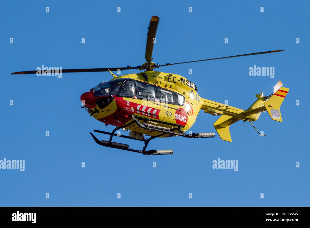 Eurocopter EC-145 medical helicopter Stock Photo