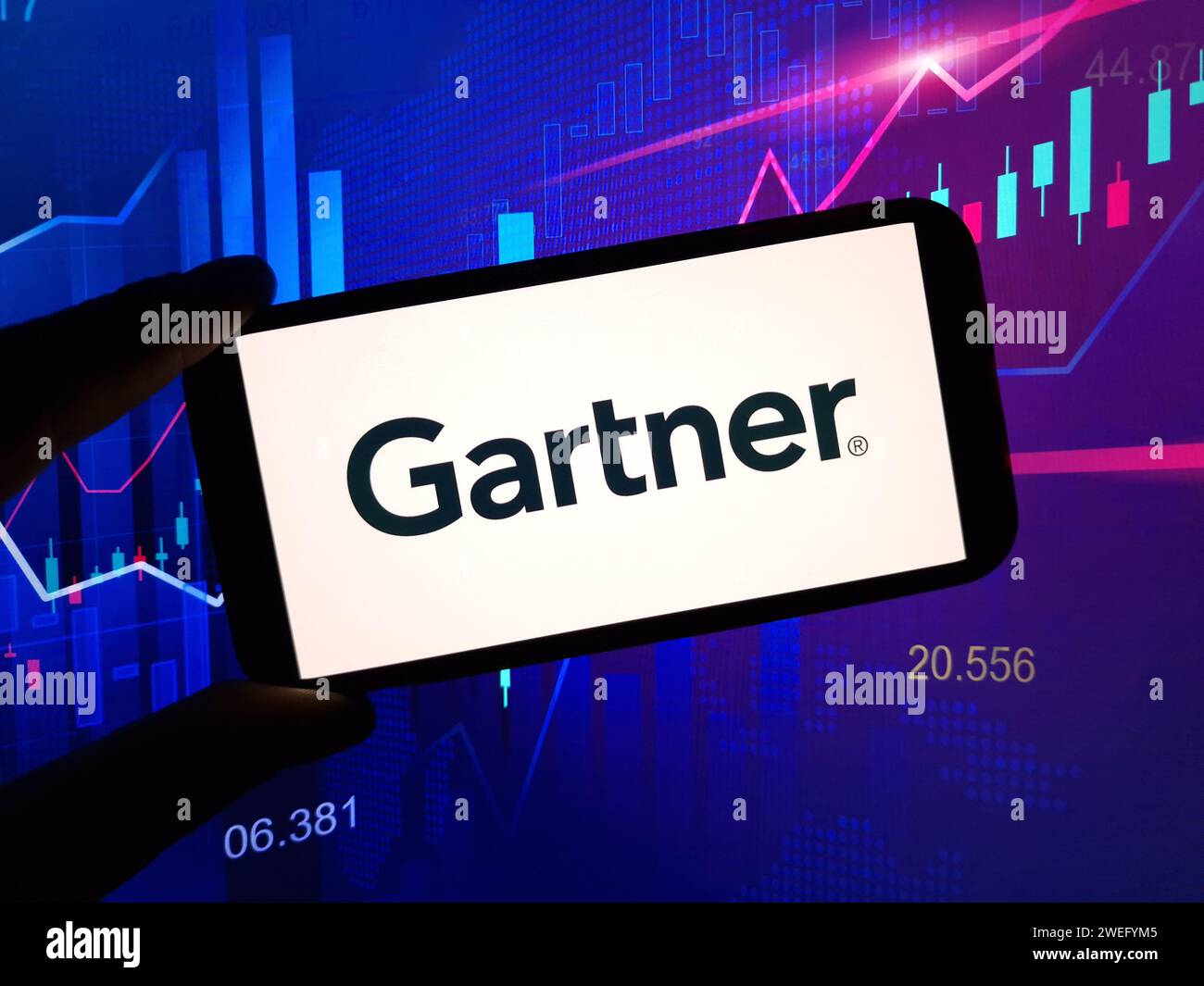 Konskie, Poland January 24, 2024 Gartner company logo displayed on