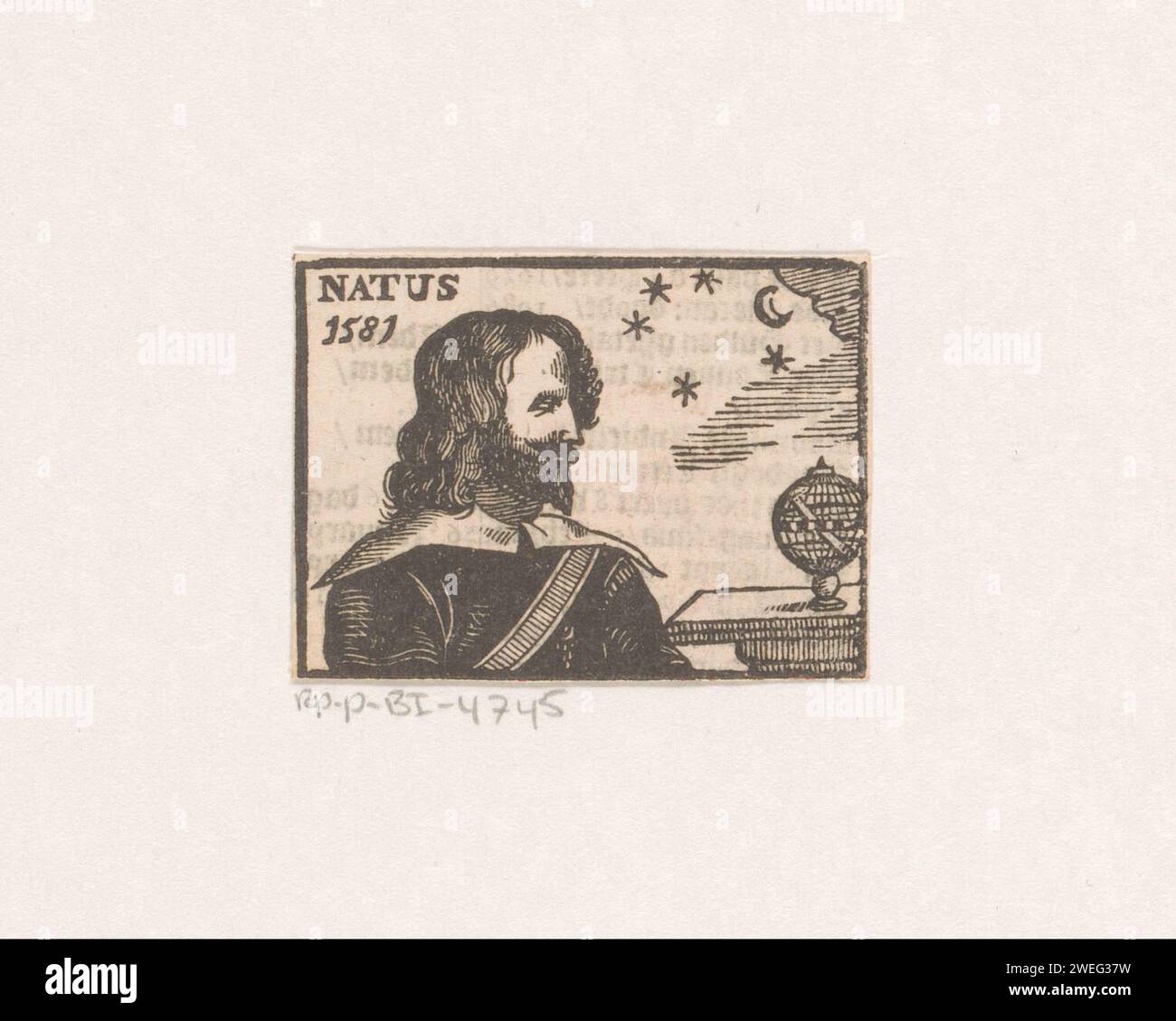 Atronomer Instruments Portrait of an astronomer, anonymous, 1600 - 1699 print Portrait of an ...