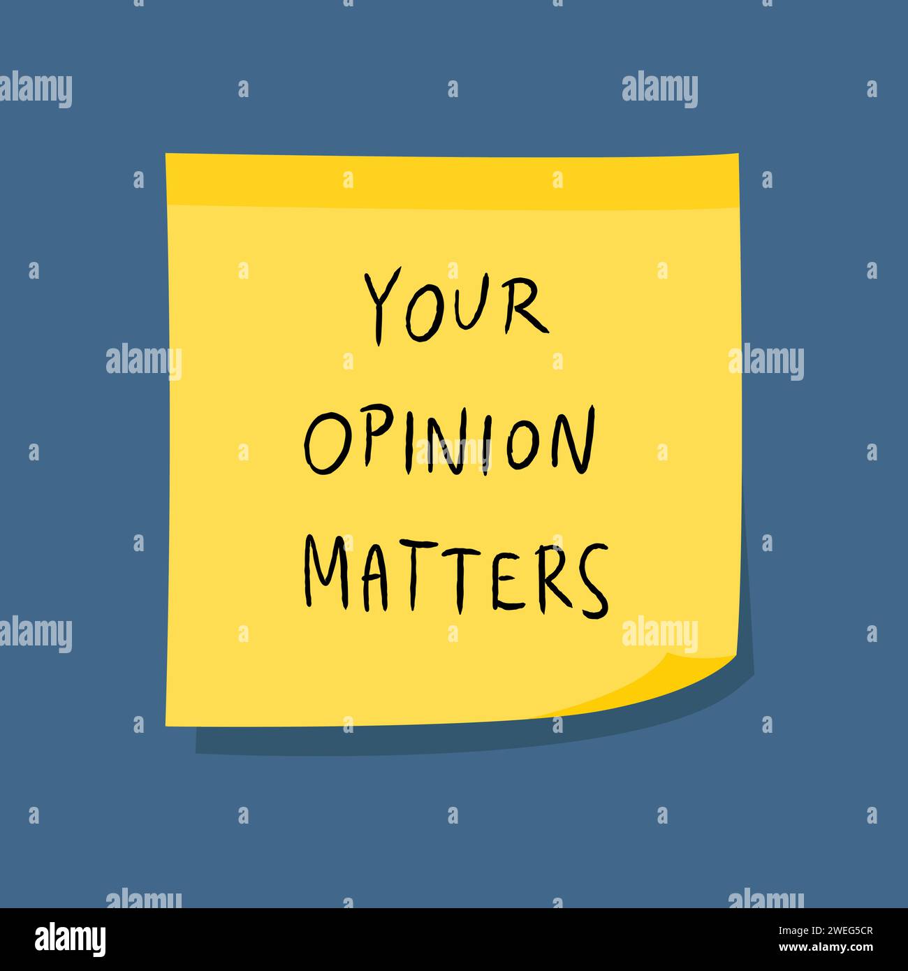 Your opinion matters. Product review and feedback concept. Yellow ...