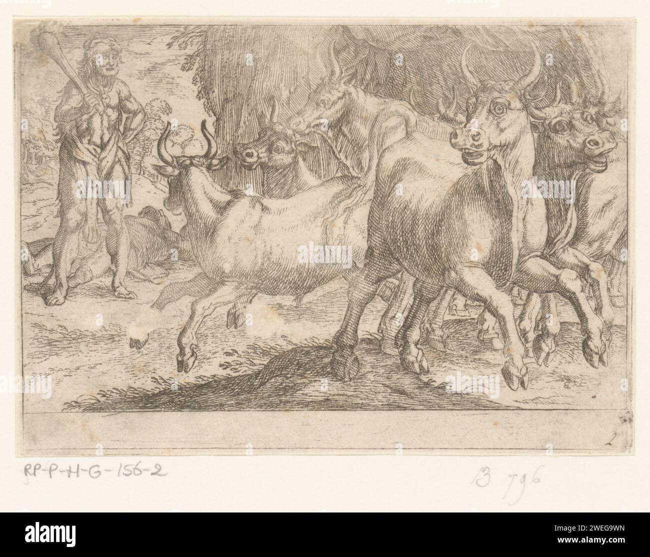 Hercules and the cattle of Geryon, Antonio Tempesta, 1608 print Geryon ...