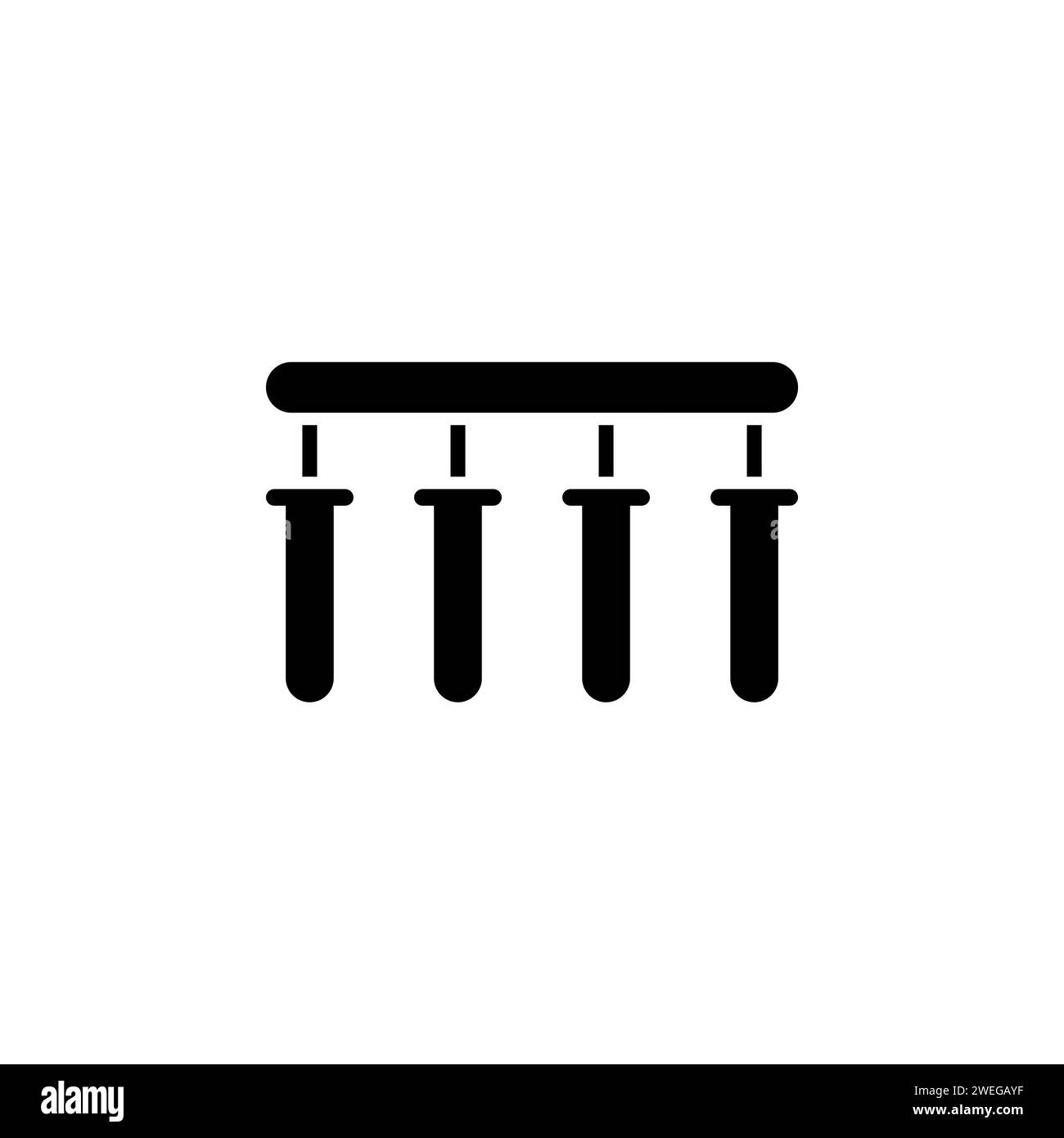 Test Tube flat vector icon. Simple solid symbol isolated on white background Stock Vector