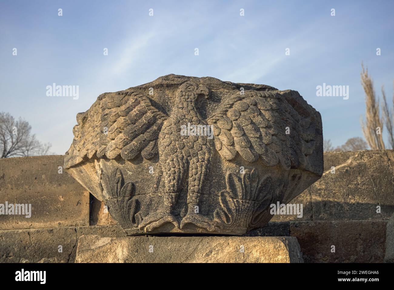 ZVARTNOTS Cathedral (Zvartnots Archaeological Site) in Armenia 4. (Detail) Stock Photo