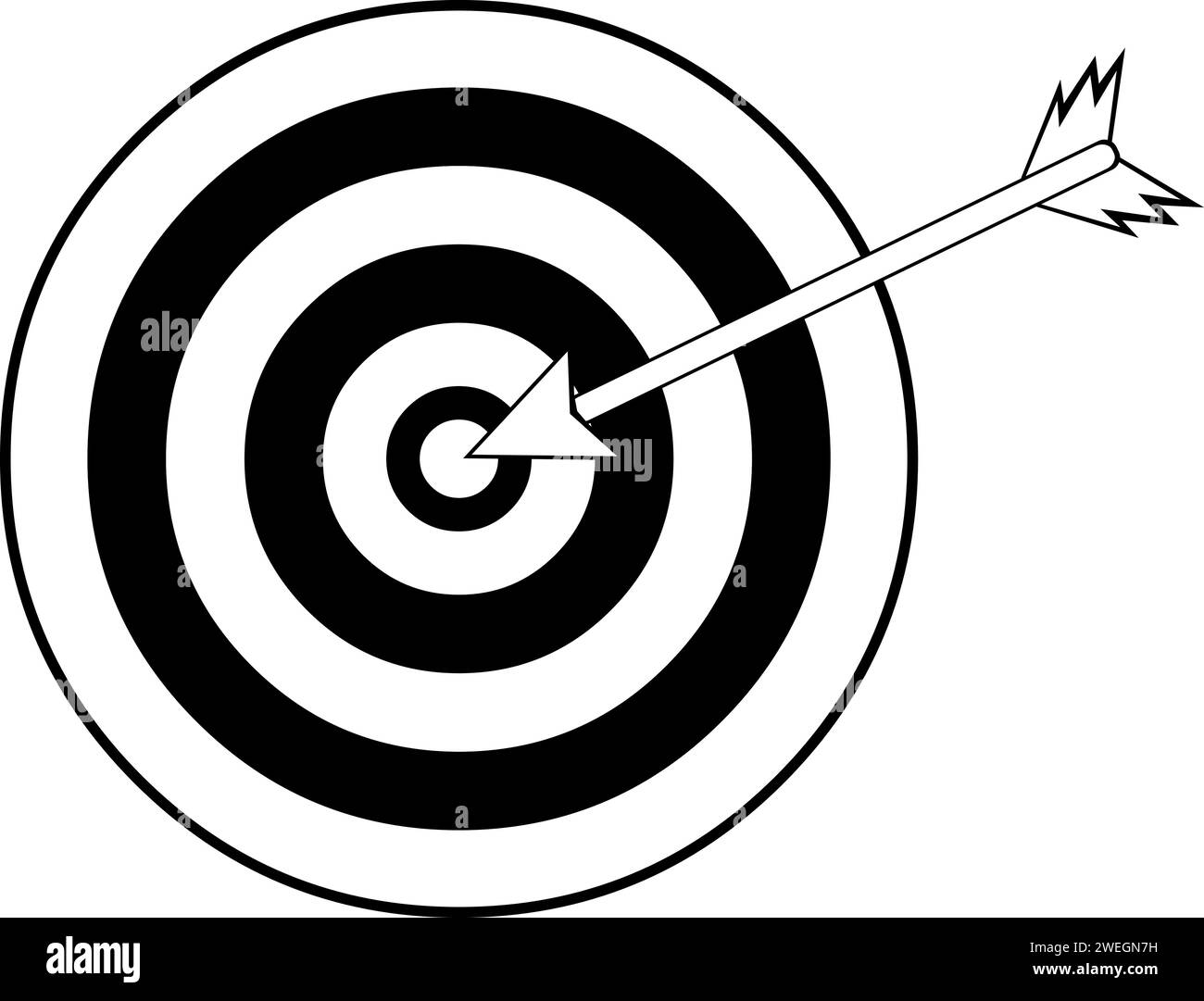 vector drawing illustration arrow target board object, strategy, objective and marketing concept
